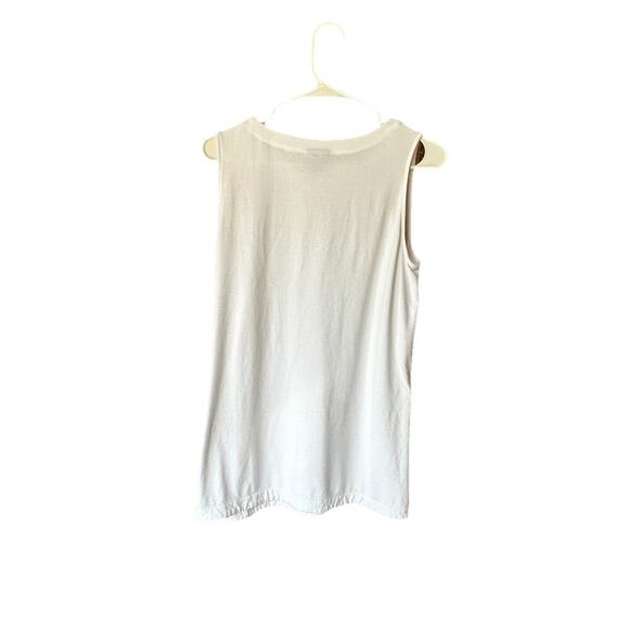 J Jill Women’s Wearever Collection White Round Neck Tank Top Size L - Picture 2 of 4